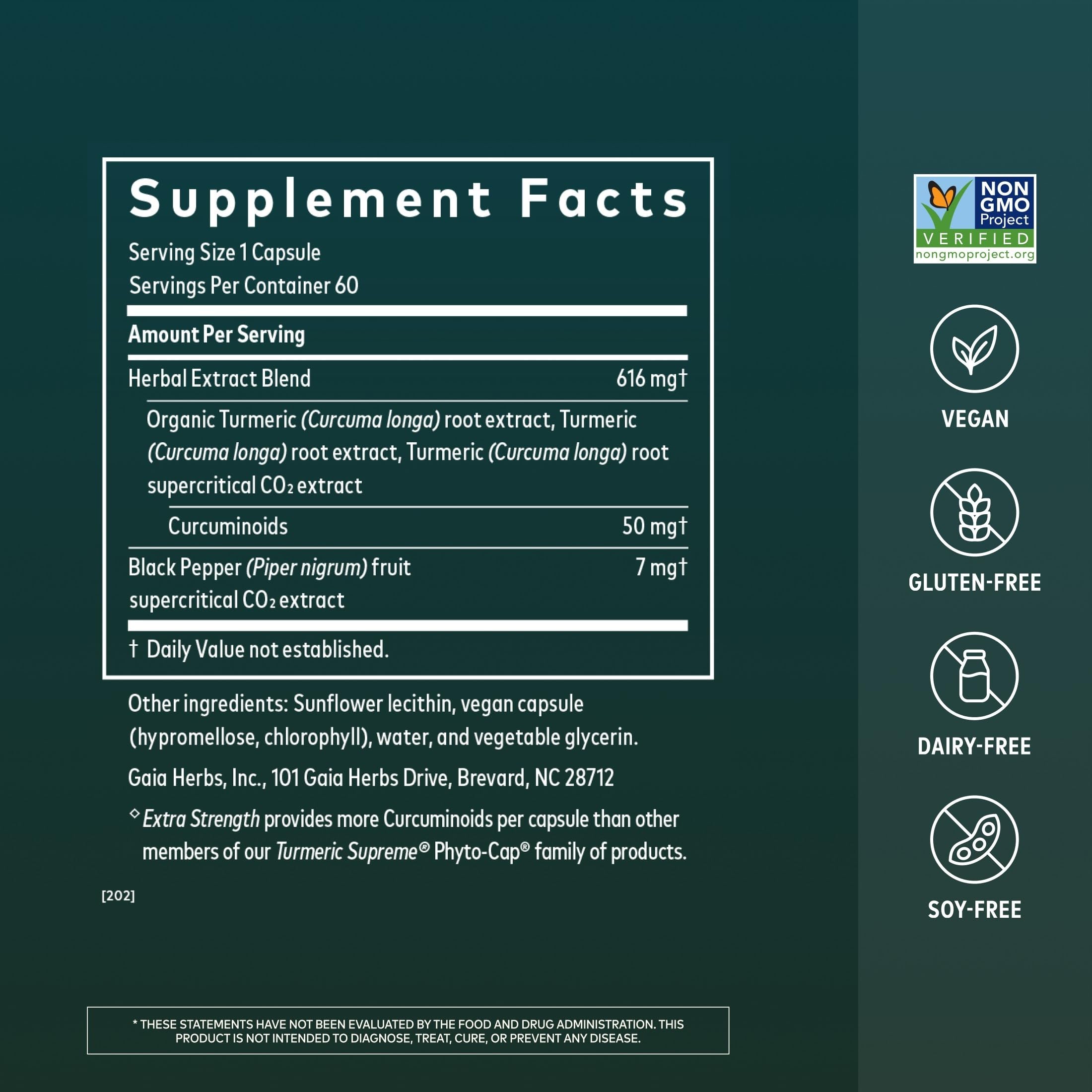 Gaia Herbs Turmeric Supreme Curcumin with Black Pepper

