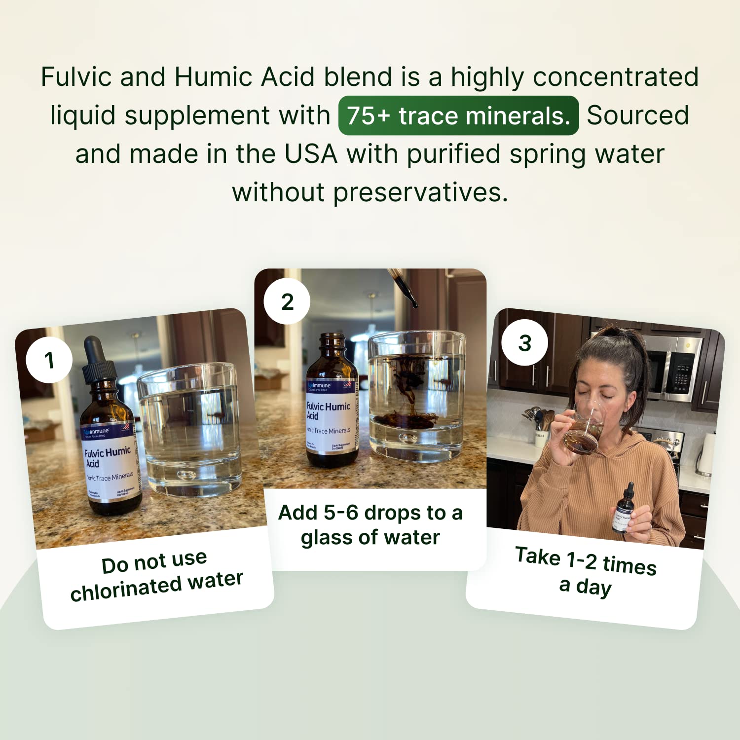 AgeImmune Fulvic Humic Mineral Concentrate Ionic Minerals

