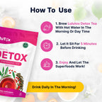LULUTOX Detox Tea - Blend with Dandelion, Ginseng and Ginger


