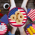 Gatherfun American Flag Plates & Napkins | Patriotic Party

