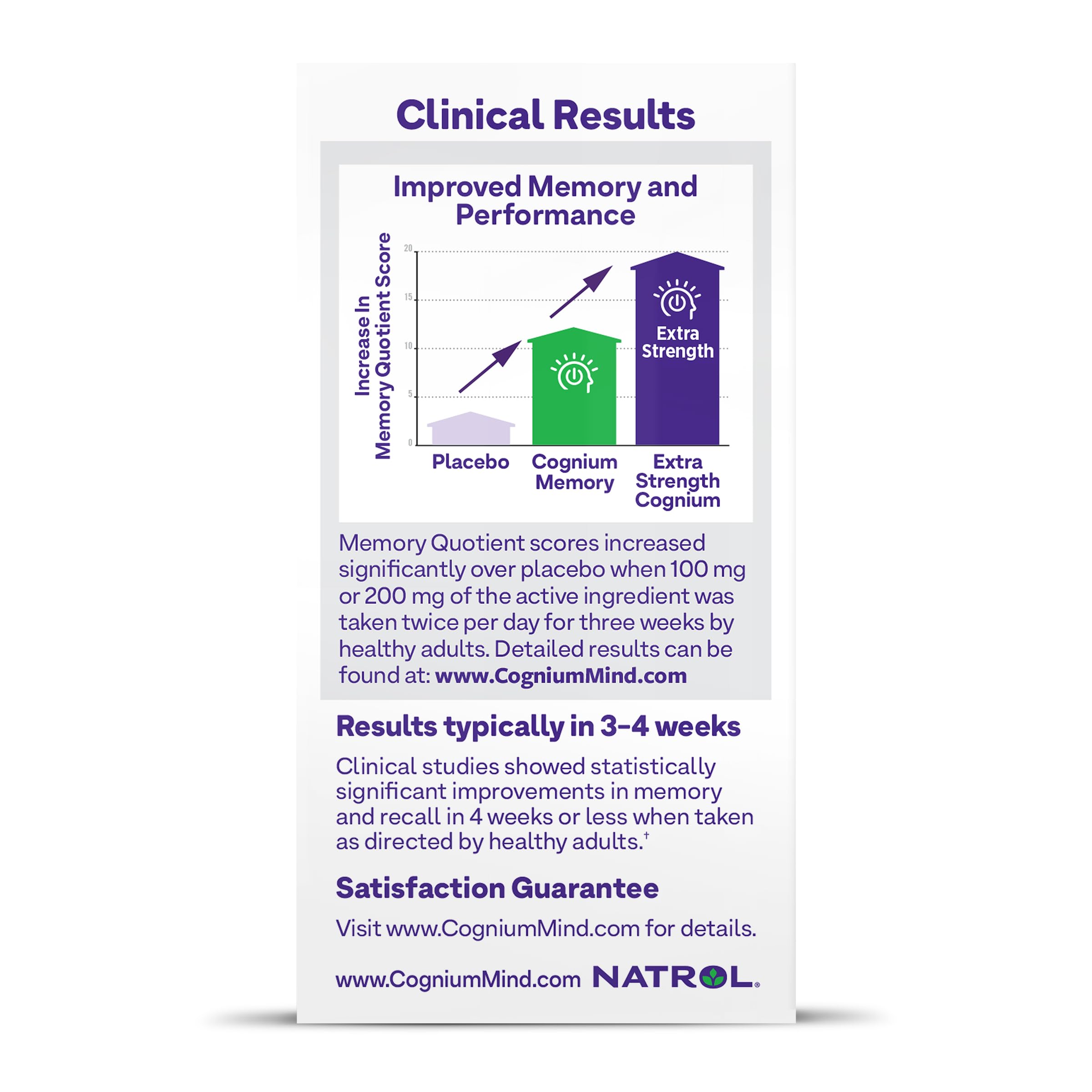 Natrol Cognium Memory Extra Strength Brain Health Supplement

