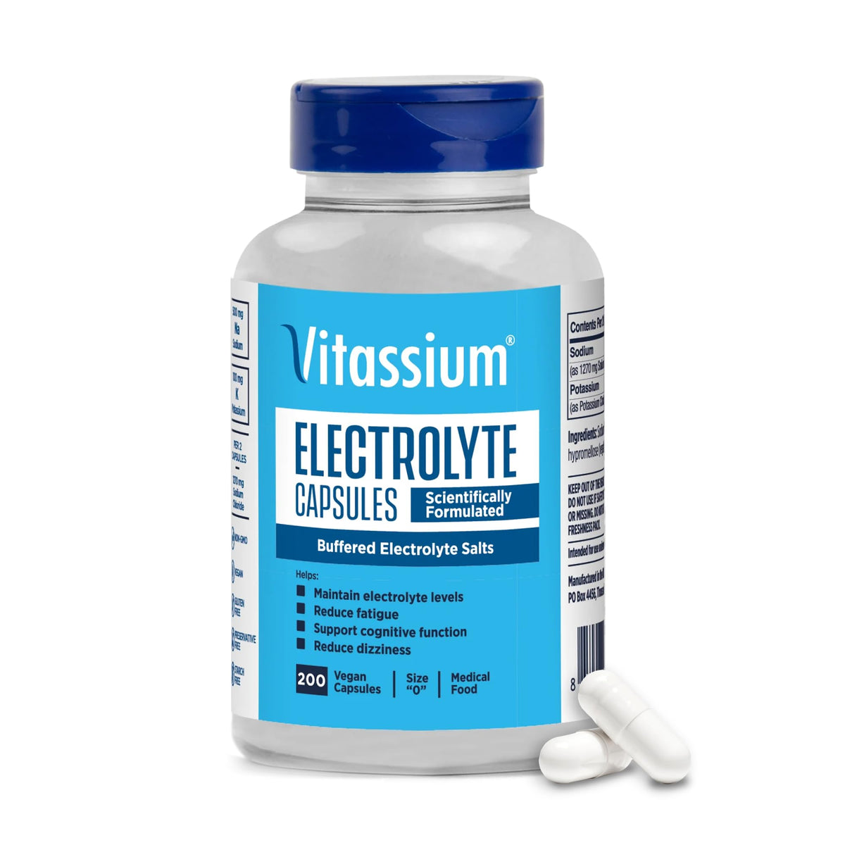 Vitassium Electrolyte Capsules for High-Sodium Diets