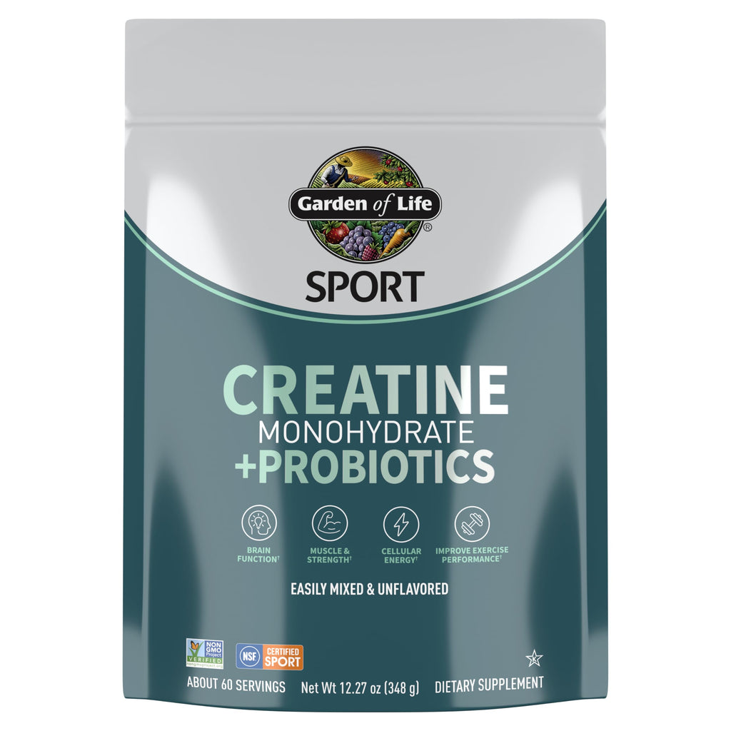Garden of Life SPORT Creatine Monohydrate Powder Probiotics

