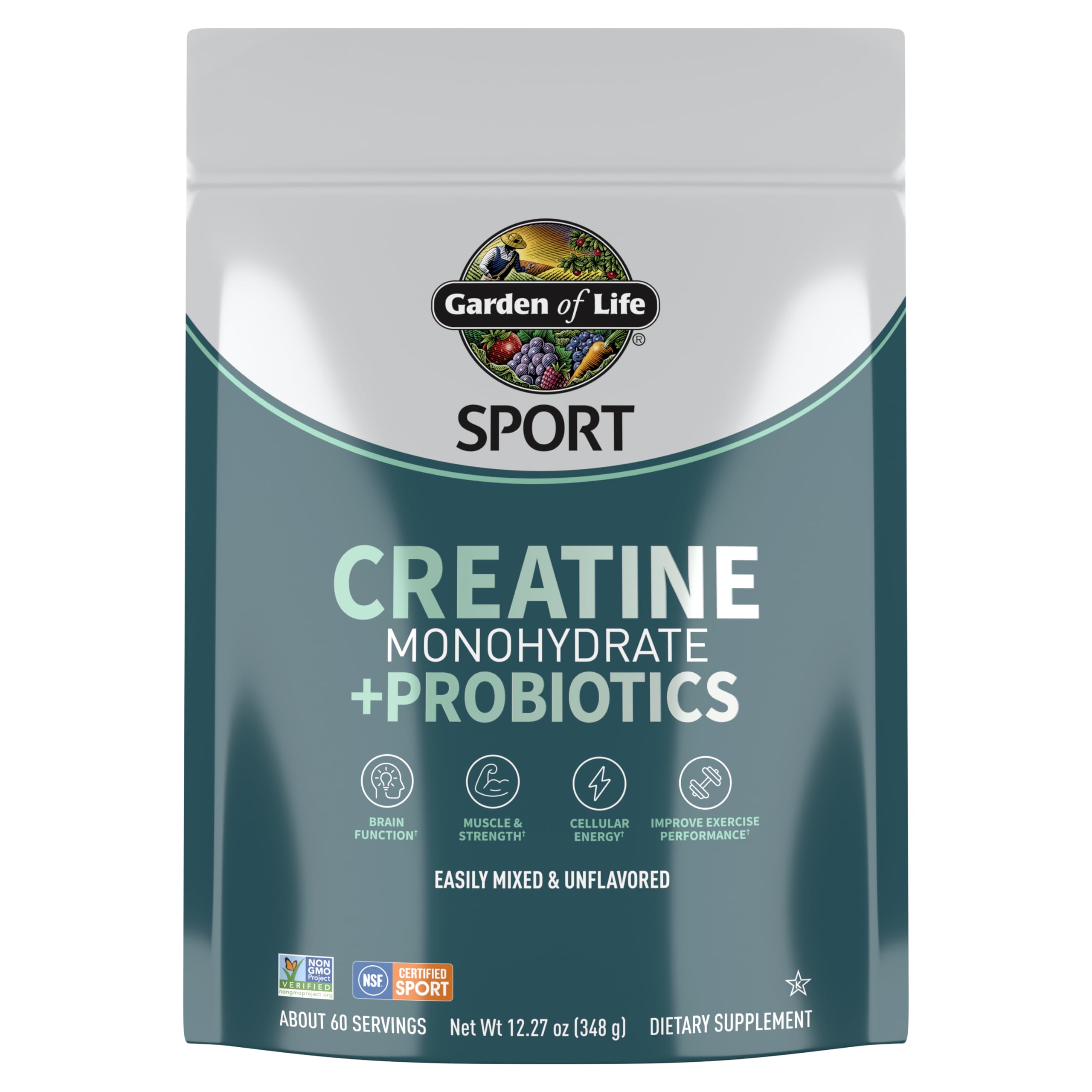 Garden of Life SPORT Creatine Monohydrate Powder Probiotics

