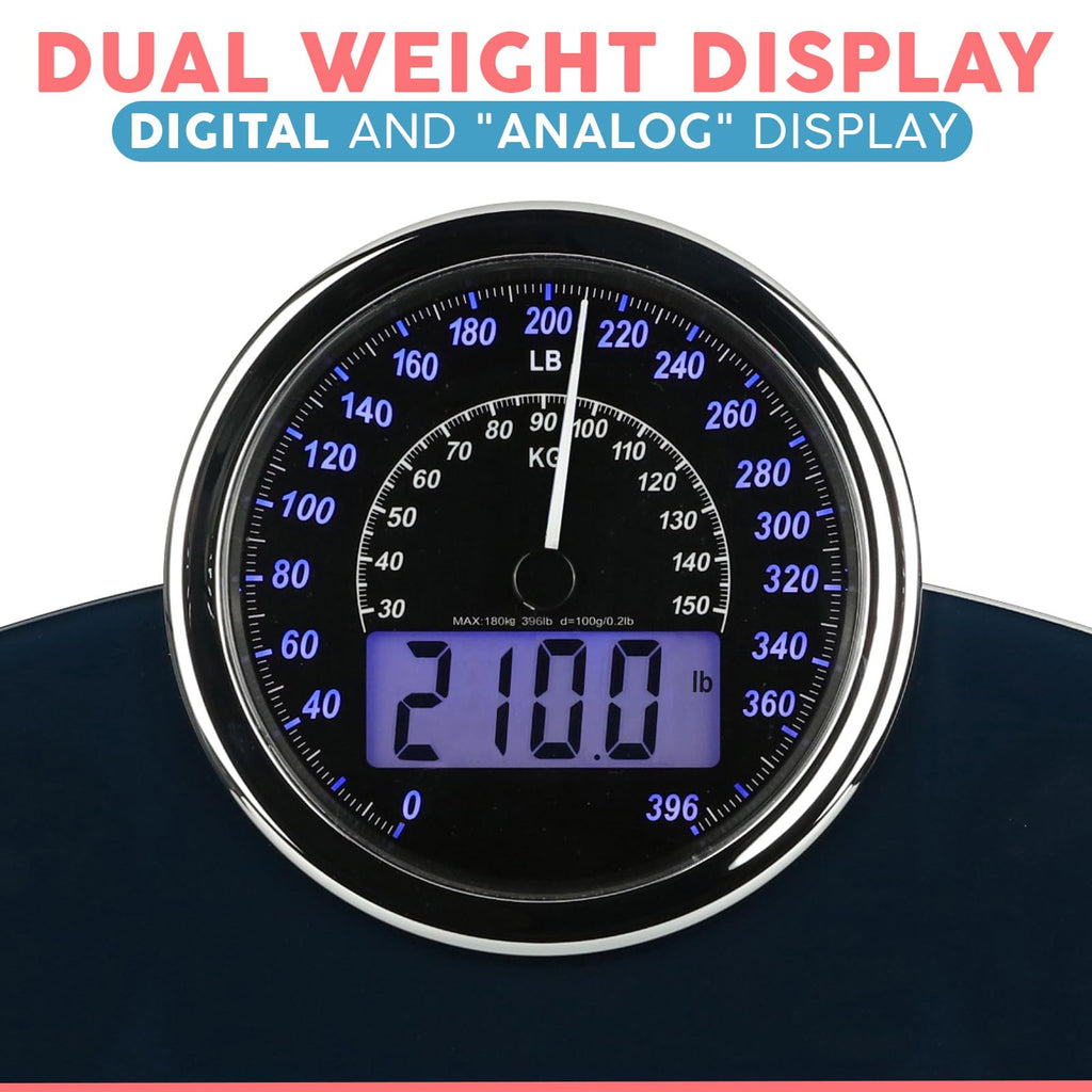 Adamson Bathroom Scale | Analog & Digital Display

