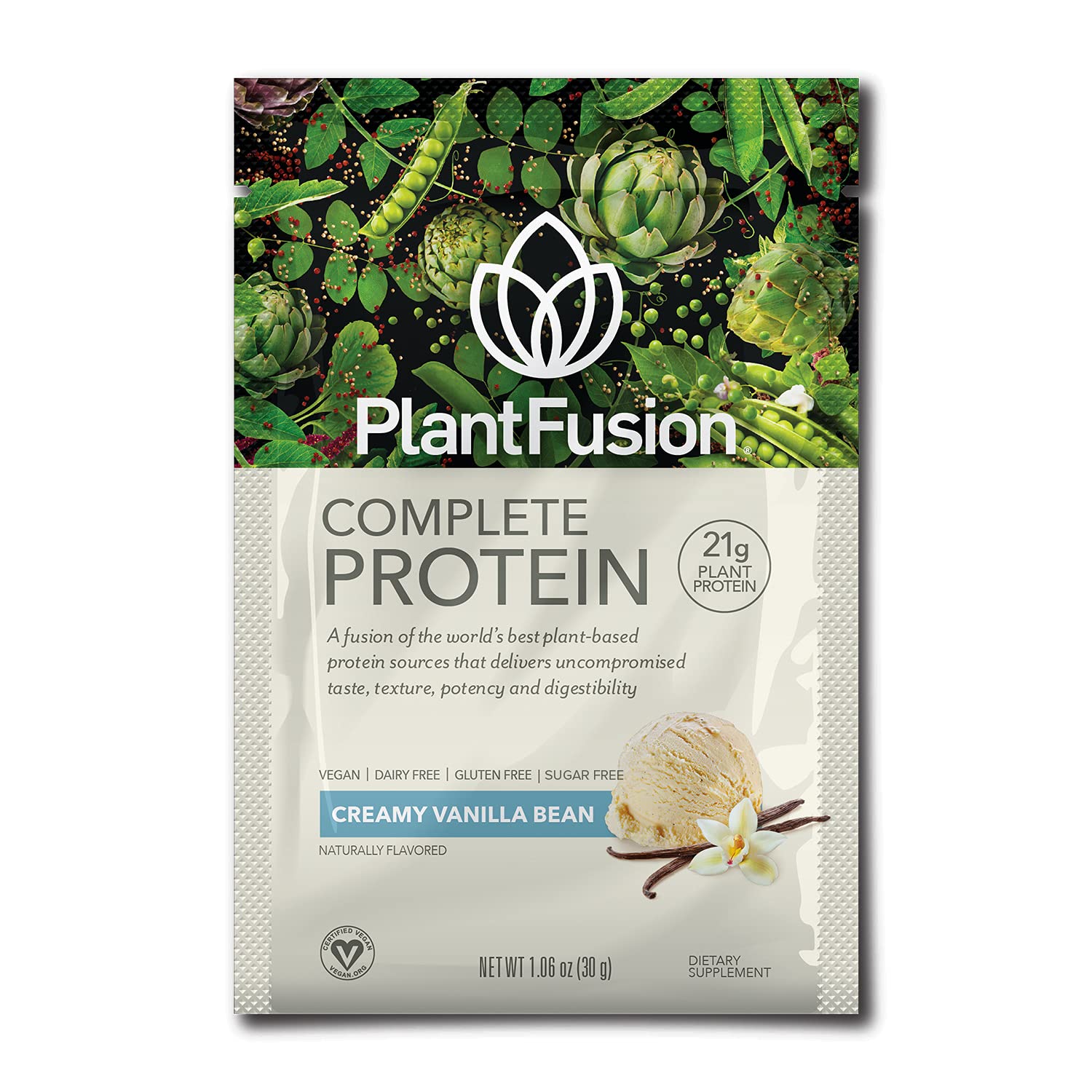 PlantFusion Complete Vegan Protein Powder with BCAAs