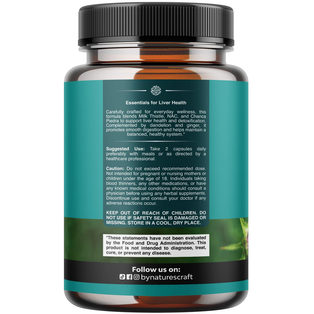 NAC Liver Support Supplement with Milk Thistle - Detox

