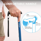 Walking Cane REHAND Foldable Adjustable Self-Standing Pivot

