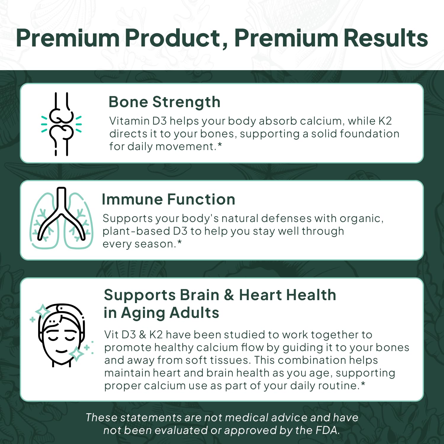 Organics Ocean D3 with K2 Vegan Vitamin D3

