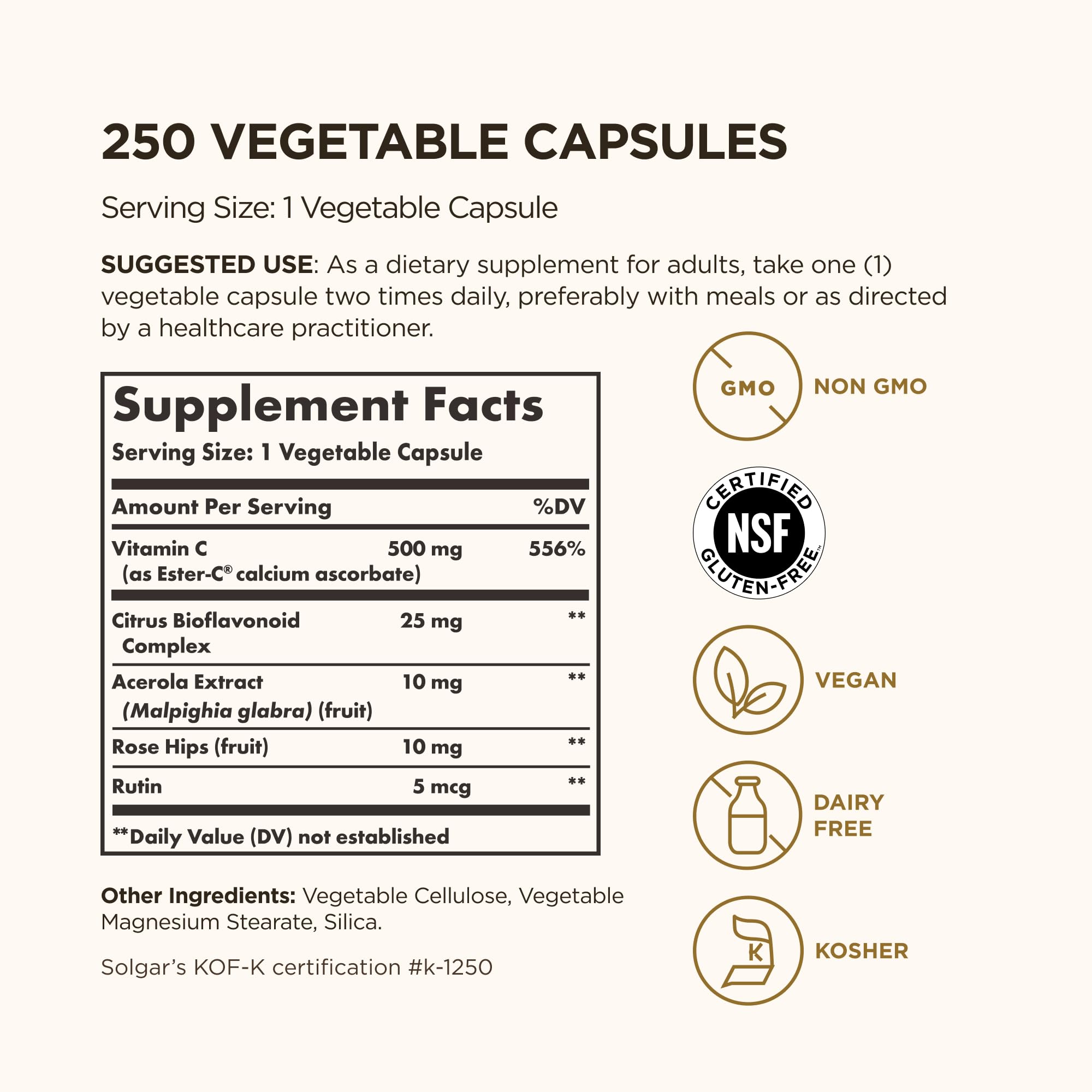 Solgar Ester-C Plus Vitamin C 500 mg - Immune Support

