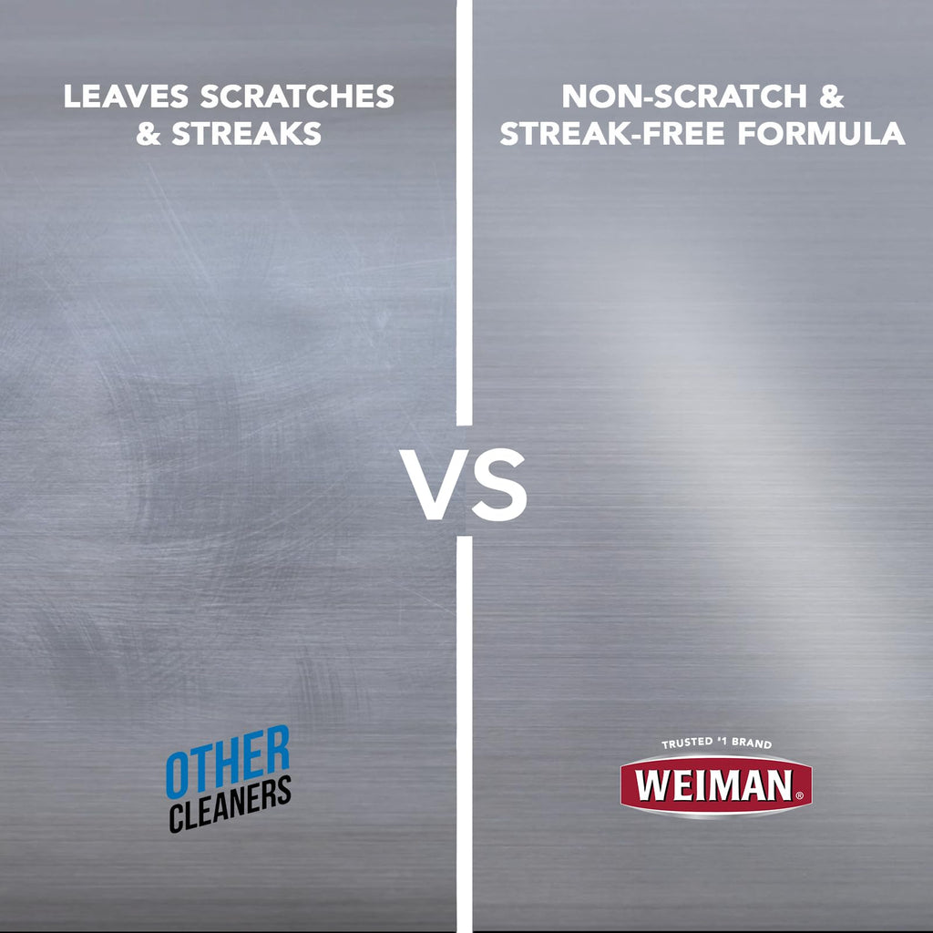 Weiman Stainless Steel Cleaner & Polish Kit | No-Rinse Shine

