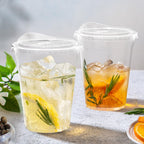 Dealusy Clear Plastic Cups with Lids | 100 Cups and Lids

