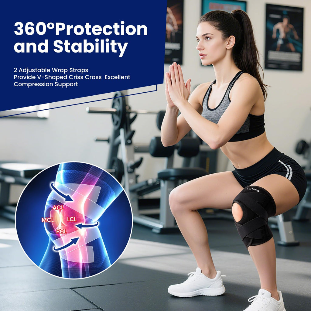 JOMVD Knee Brace with Side Stabilizers for Knee Pain

