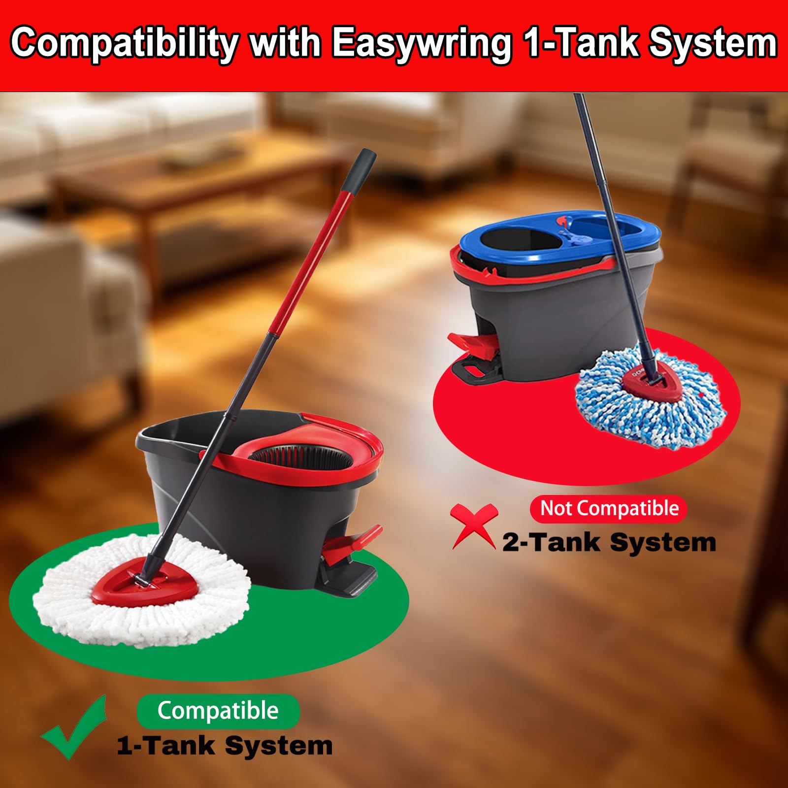Spin Mop Replacement Head Microfiber Refills

