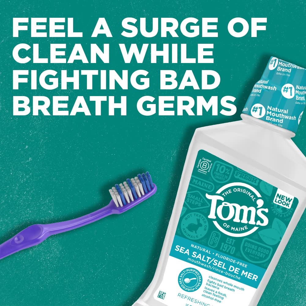 Tom's of Maine Sea Salt Mouthwash Mint Alcohol-Free


