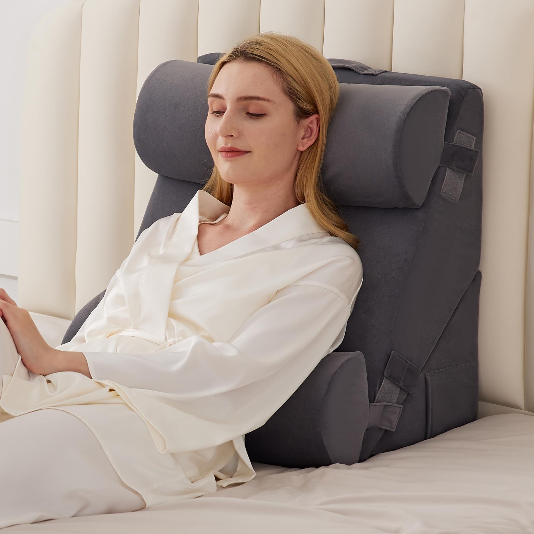 BIEEZZK Wedge Pillow Set for Post-Surgery & Acid Reflux