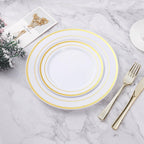 BESTVIP Disposable Plastic Plates Set for Parties

