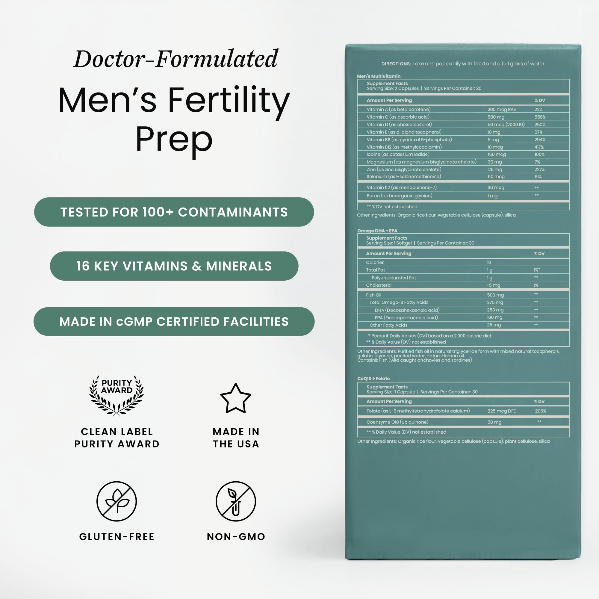Perelel Men’s Multi Support Multivitamin with Magnesium & Omega-3


