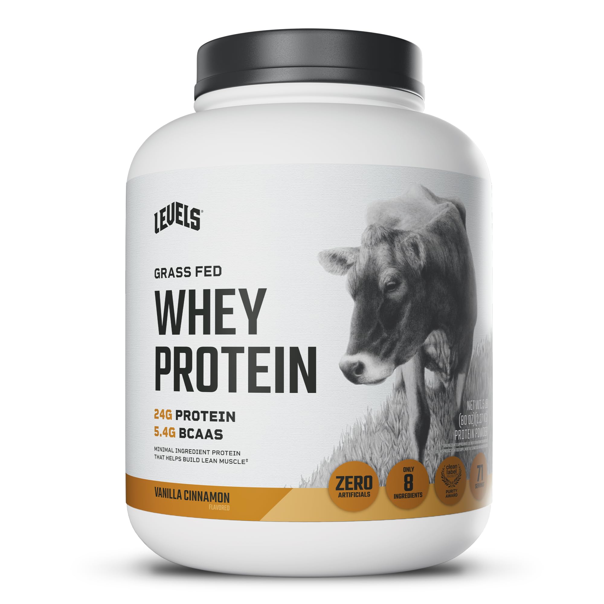 Levels Grass-Fed Whey Protein Powder No Artificials