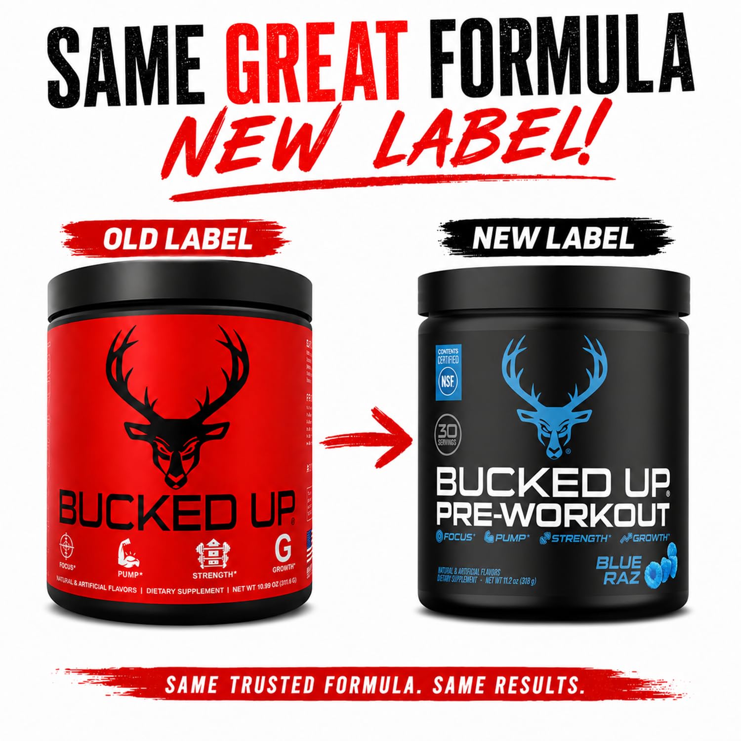 Bucked Up Pre Workout Supplement | Energy & Focus


