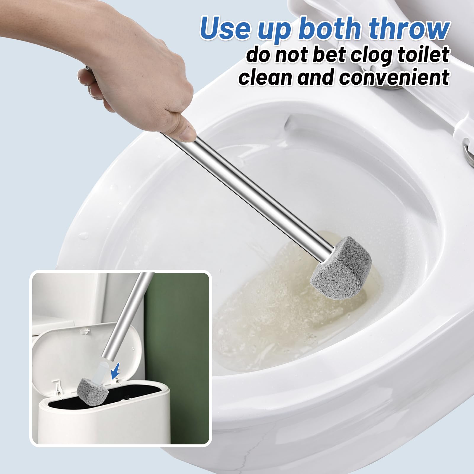 YINGMORE Pumice Stone Toilet Bowl Cleaner with Long Handle

