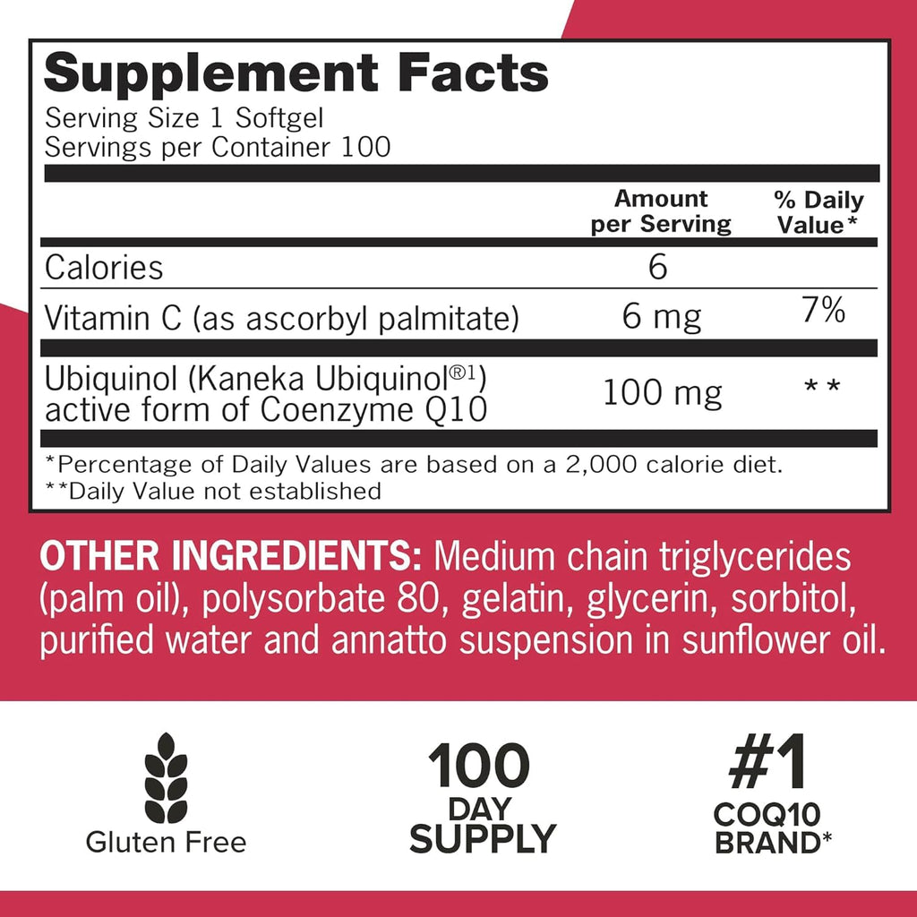 Qunol Mega Ubiquinol CoQ10 Supplement | Superior Absorption

