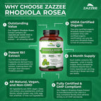 Rhodiola Extract Capsules | Zazzee Naturals

