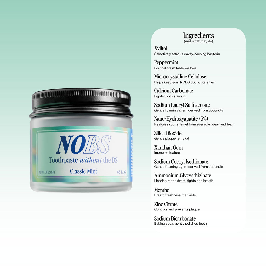 NOBS Toothpaste Tablets with Nano Hydroxyapatite | Travel

