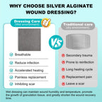 Ag Silver Calcium Alginate Wound Dressing 4x4 - Nonstick

