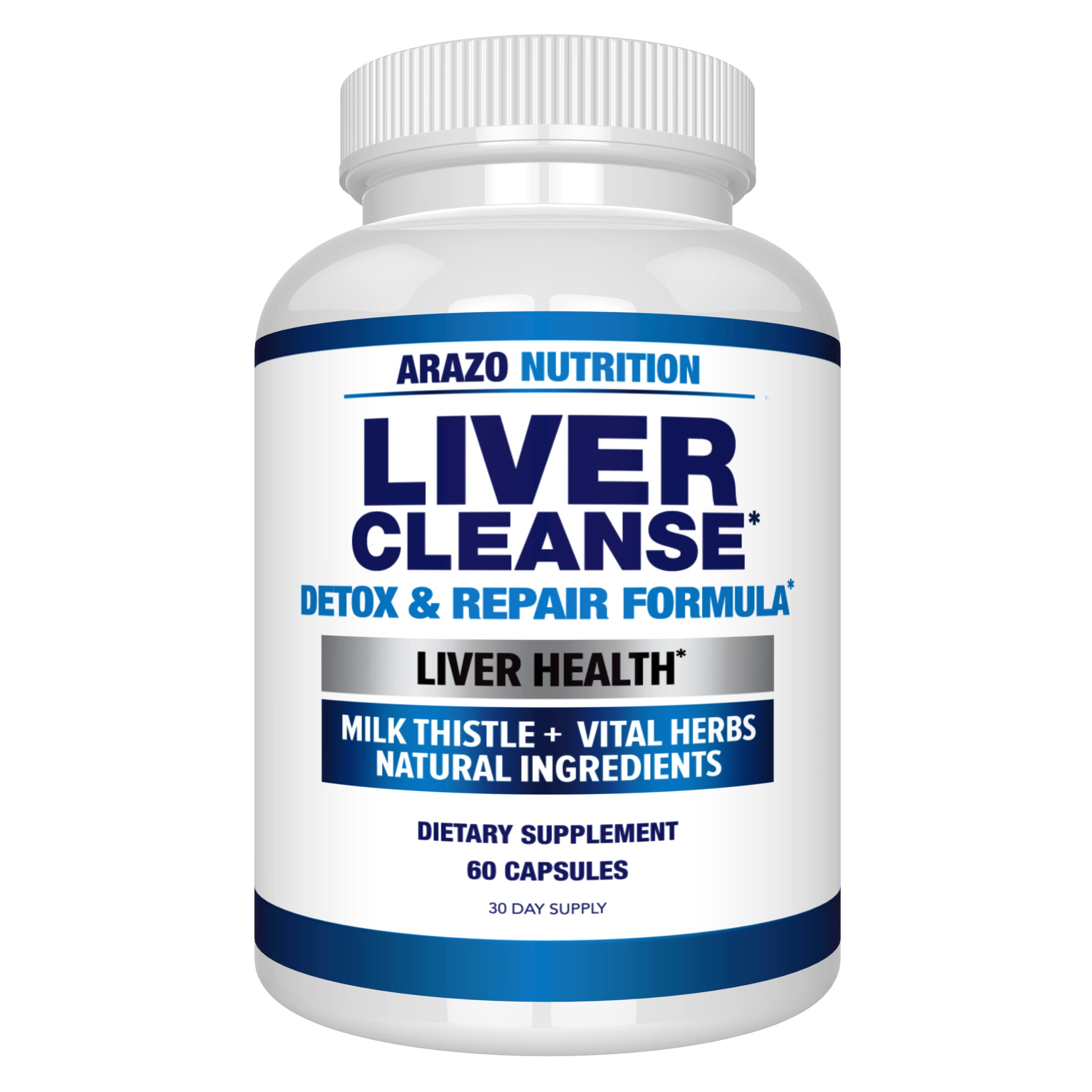 Arazo Nutrition Liver Cleanse Detox & Repair | Milk Thistle

