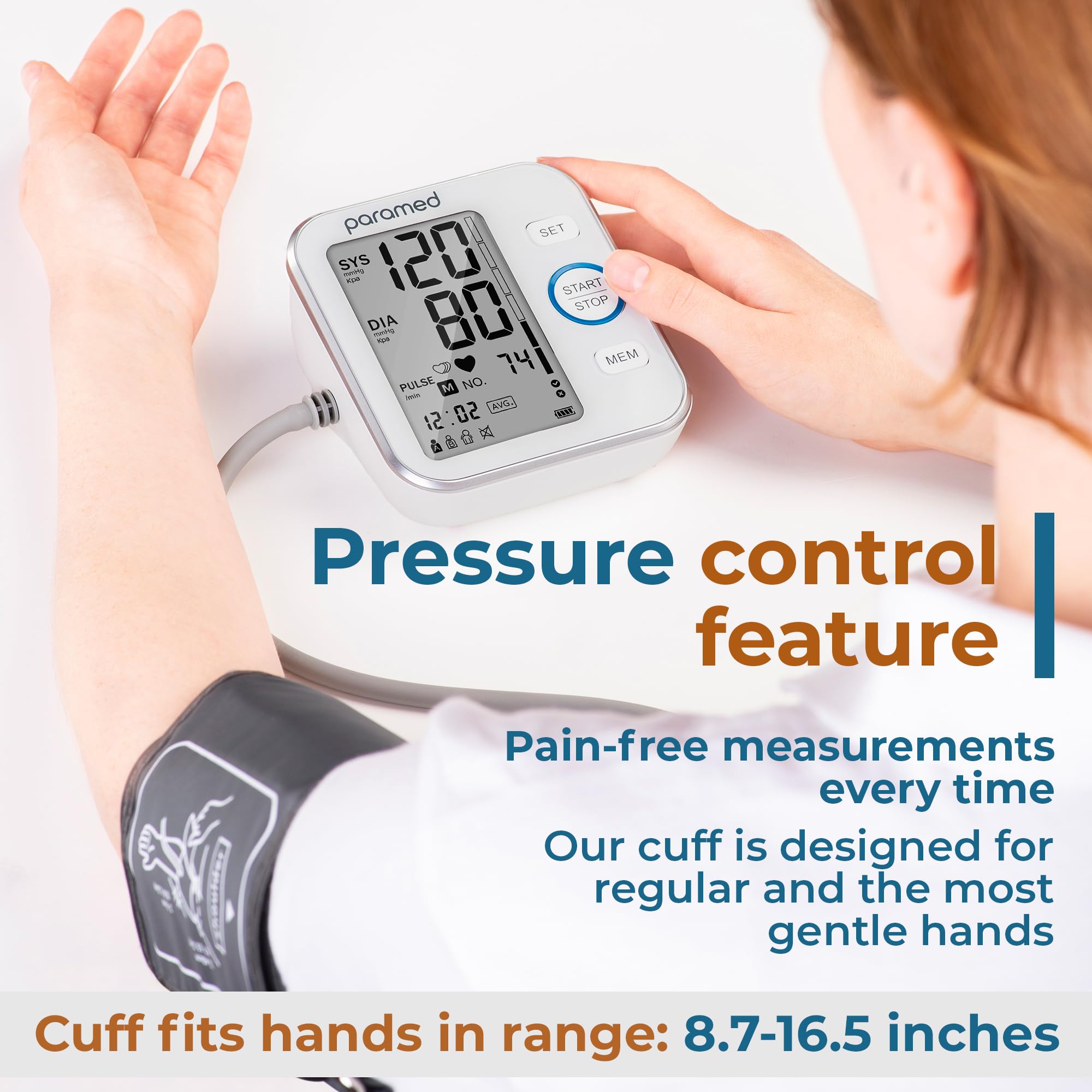 Paramed Blood Pressure Monitor Automatic – Large Display

