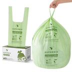 SUPERBIO Compostable Kitchen Waste Bags with Handles

