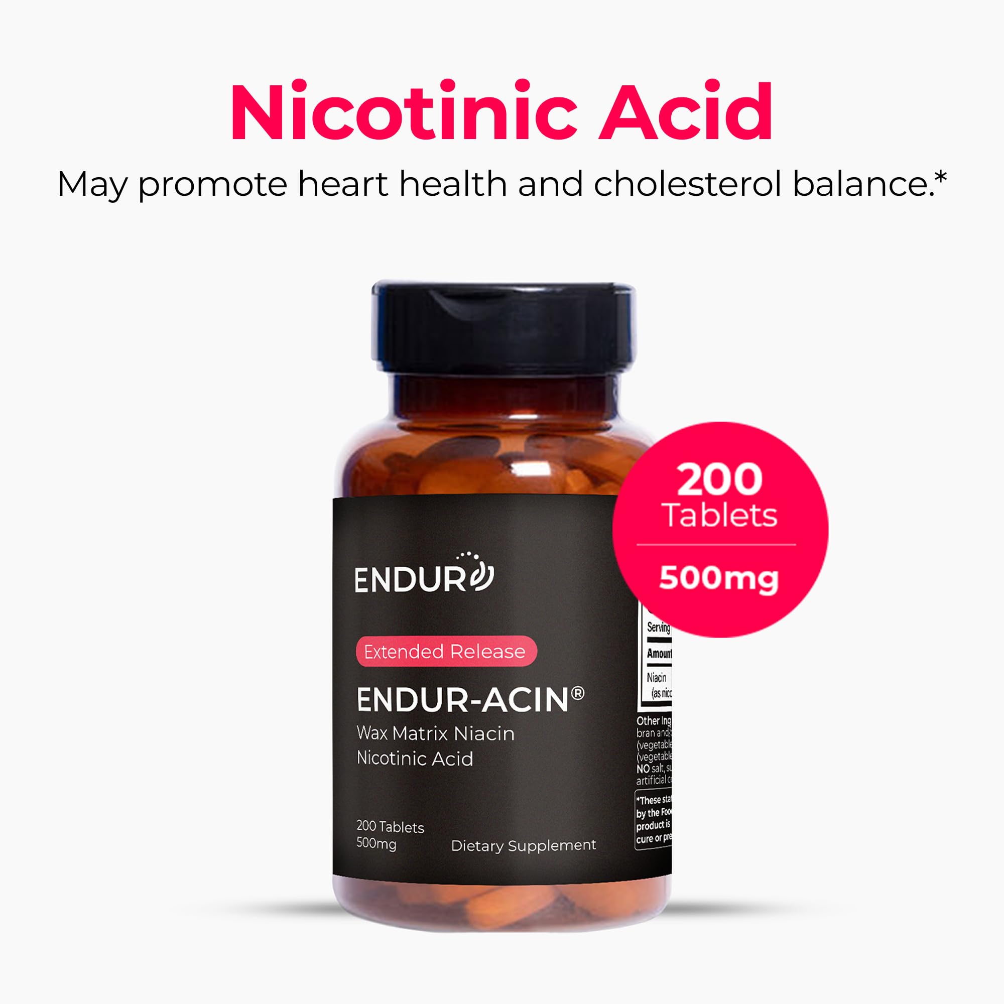ENDUR-ACIN Niacin B3 Heart Health Supplement

