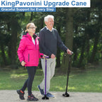 KingPavonini Folding Walking Cane Quad Base 350 lb Capacity

