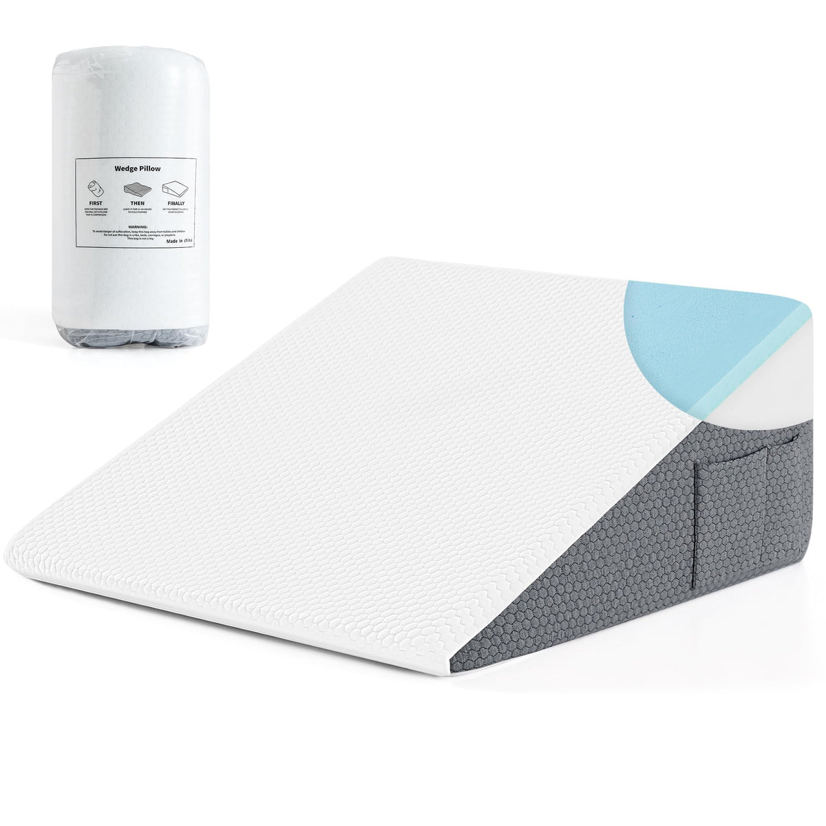 Yojoker Memory Foam Wedge Pillow for Sleeping