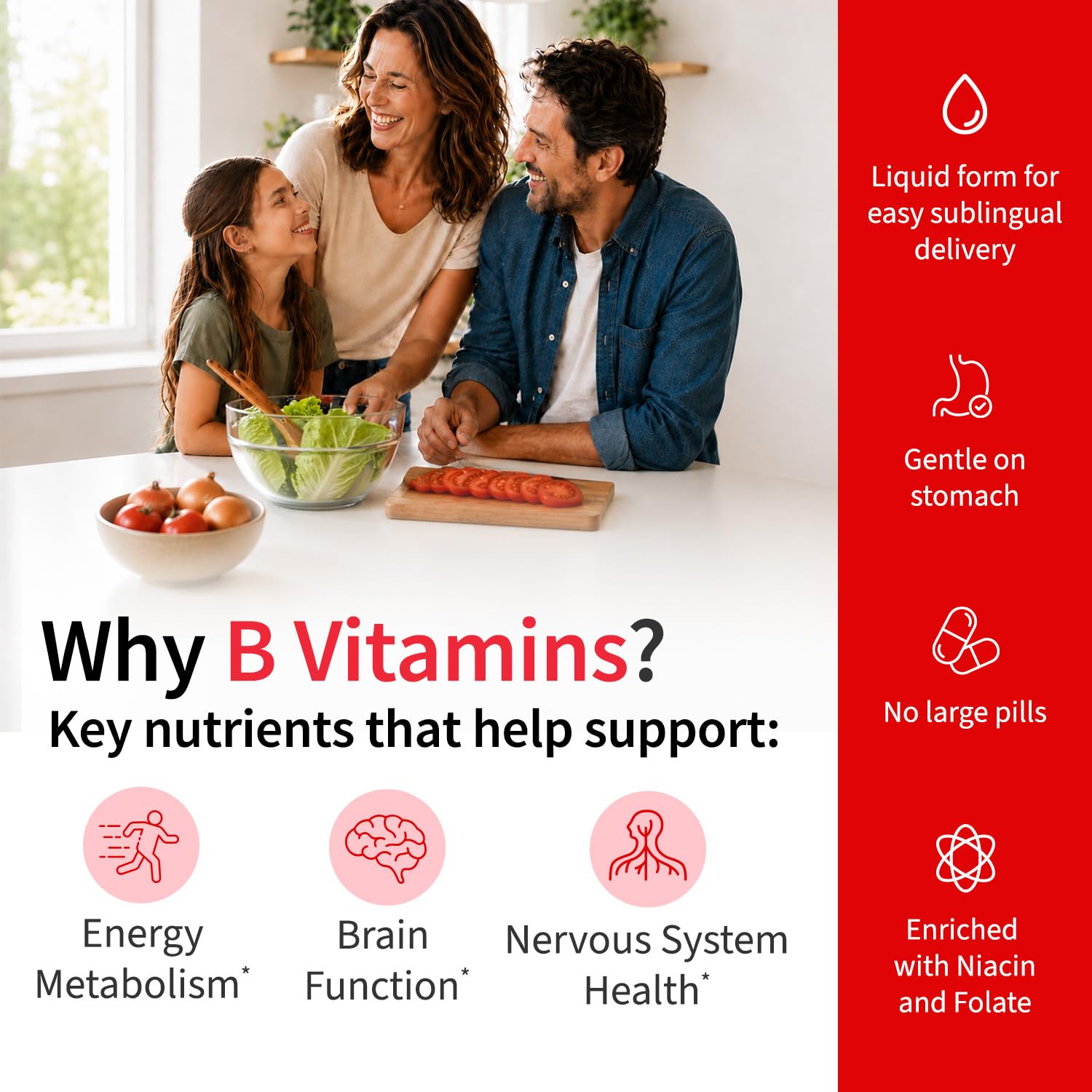 NUSAVA Vitamin B12 Liquid Drops | 5-in-1 Sublingual B Complex

