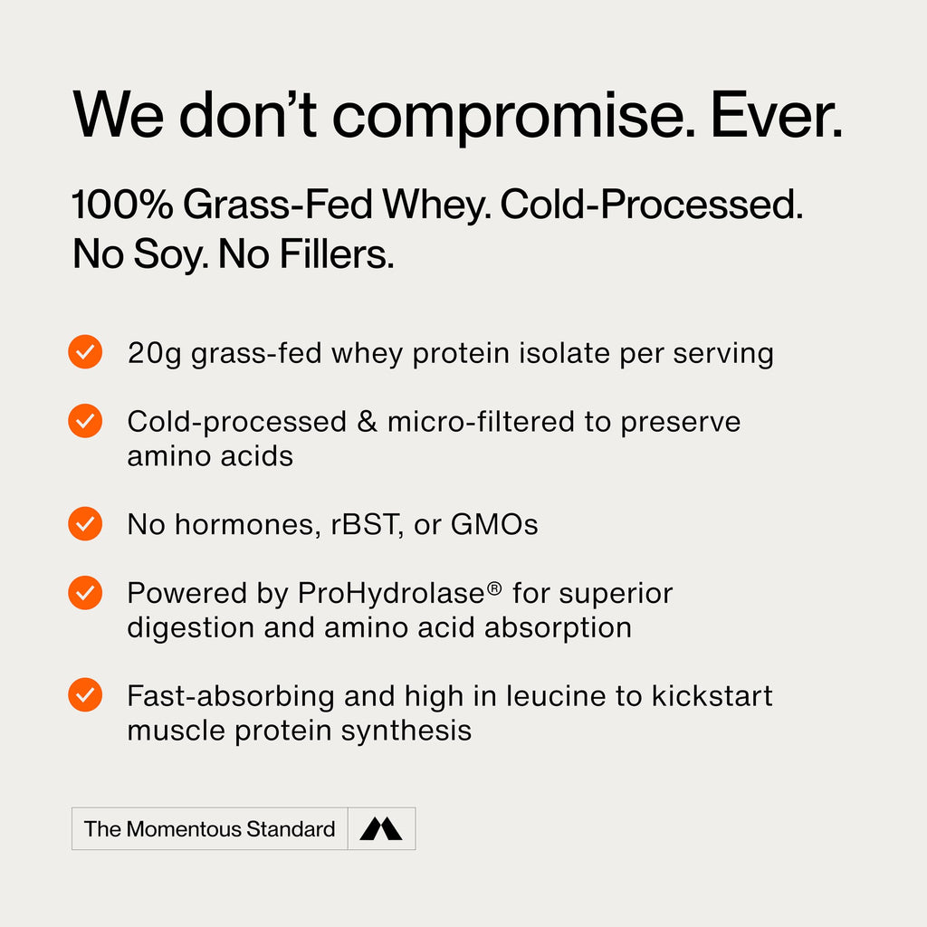 Whey Protein Powder Momentous Essential Grass-Fed

