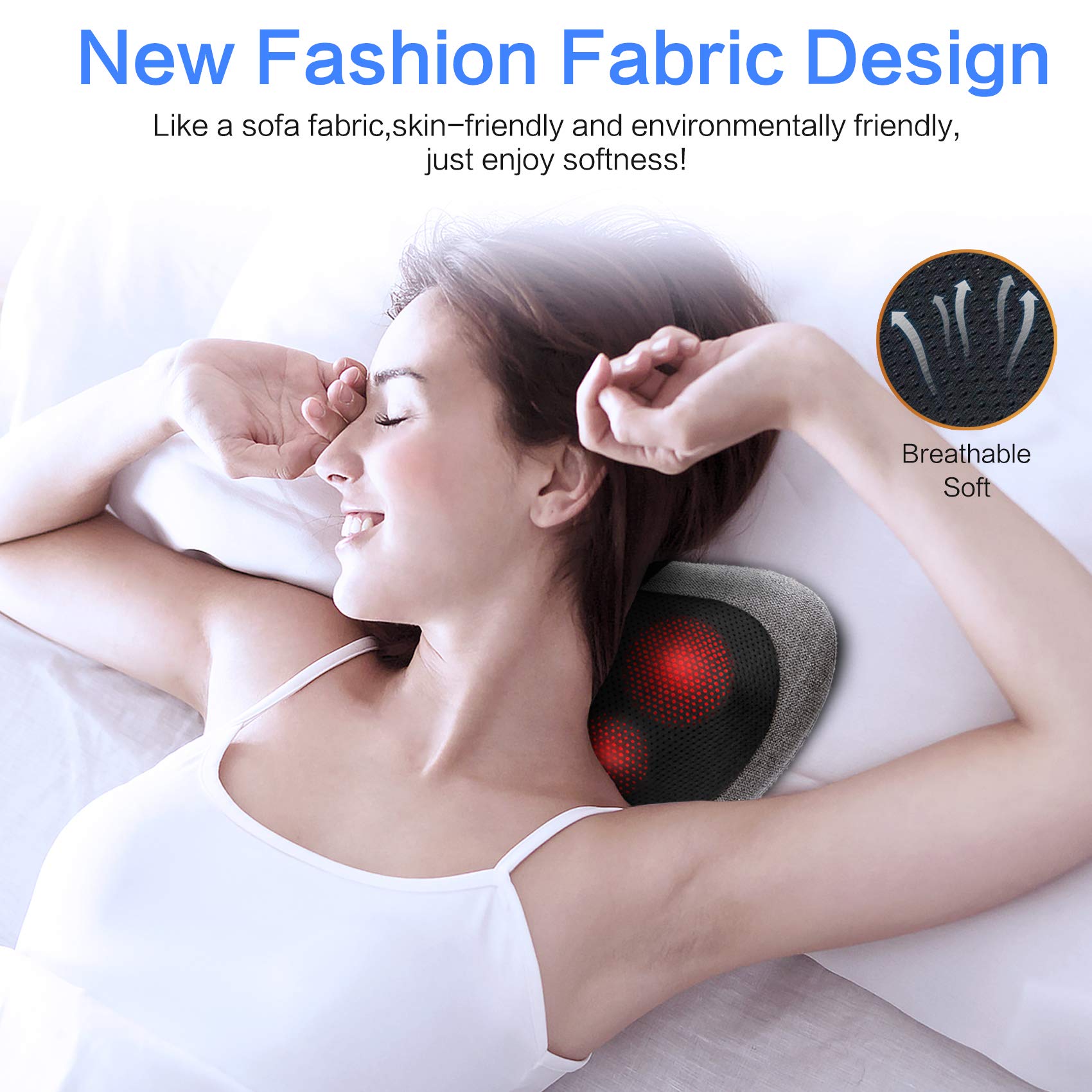 Papillon Back Massager with Heat - Shiatsu Pillow

