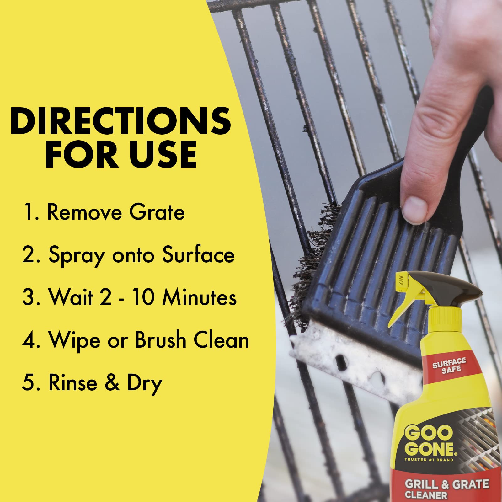 Goo Gone Grill and Grate Cleaner Spray for Grills and Smokers

