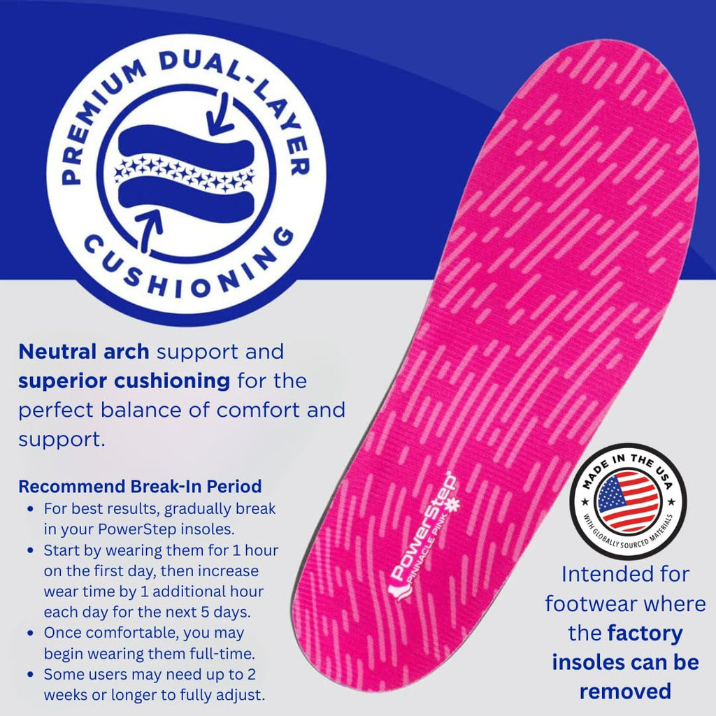 PowerStep Pinnacle Orthotics – Arch Support for Foot Pain

