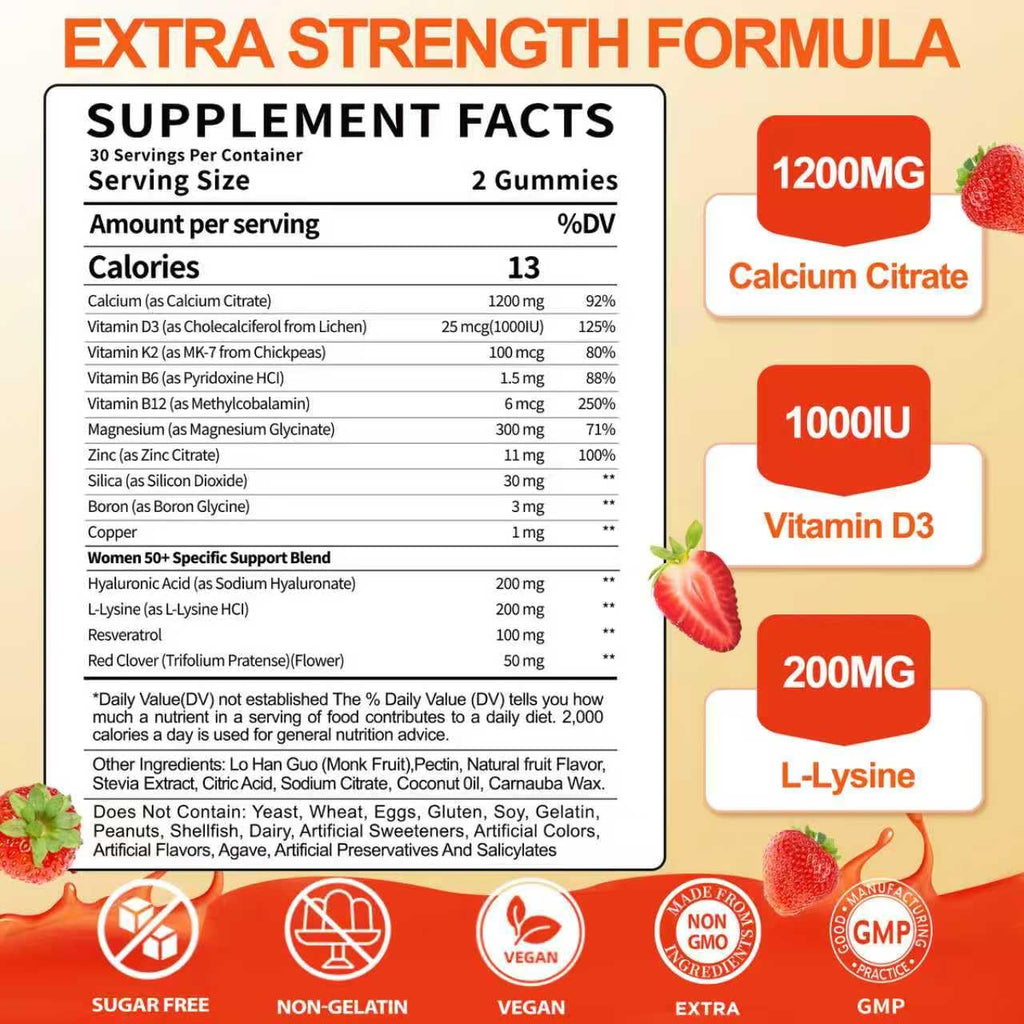 Calcium Citrate Gummies for Bone Health

