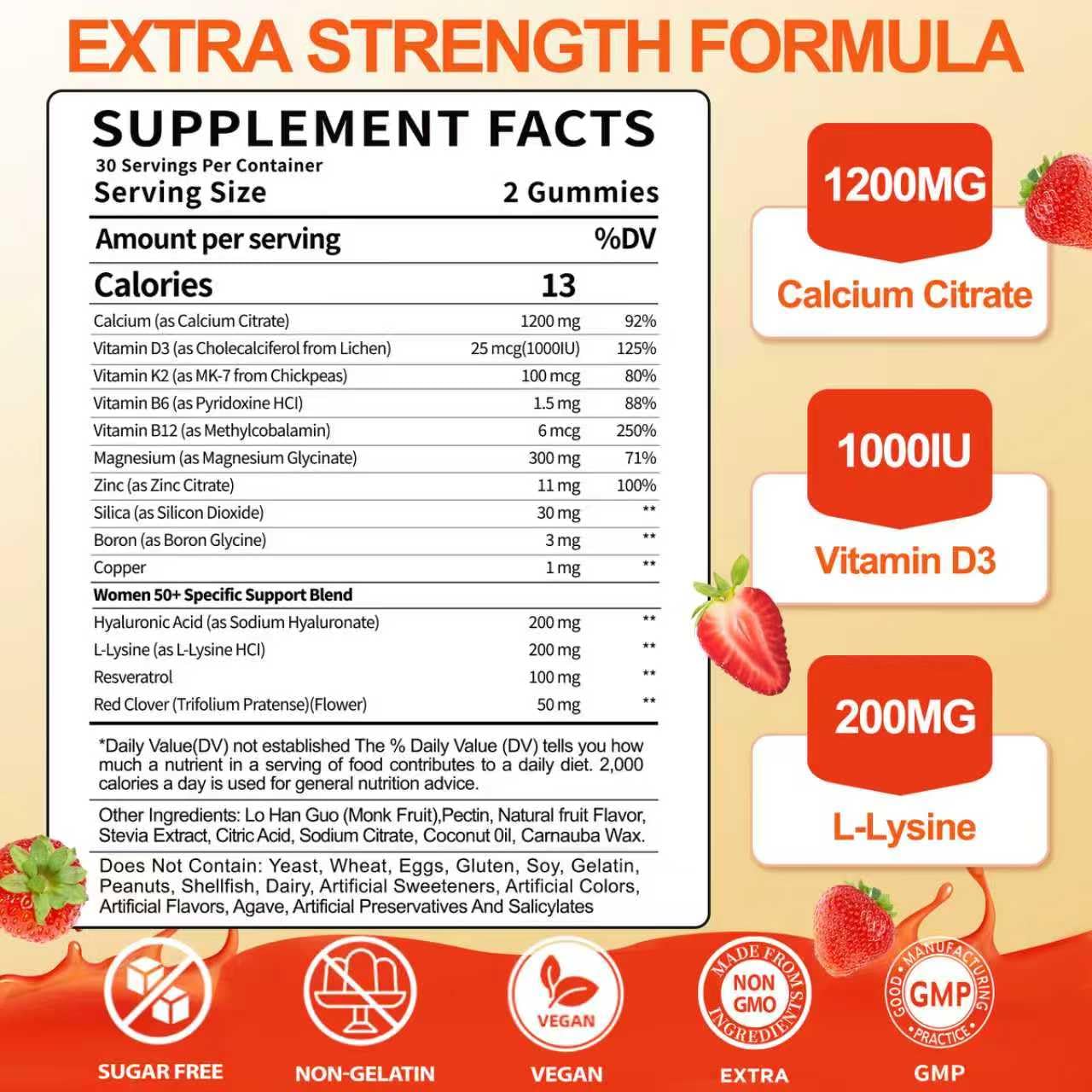 Calcium Citrate Gummies for Bone Health

