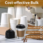 Clawsoff Leak-Proof Disposable Coffee Cups with Lids

