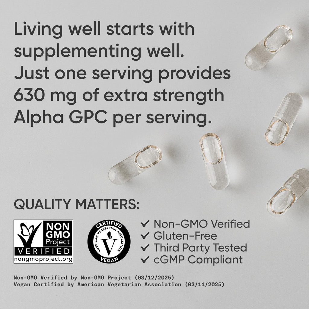 Sports Research Alpha GPC 630mg Extra Strength Focus

