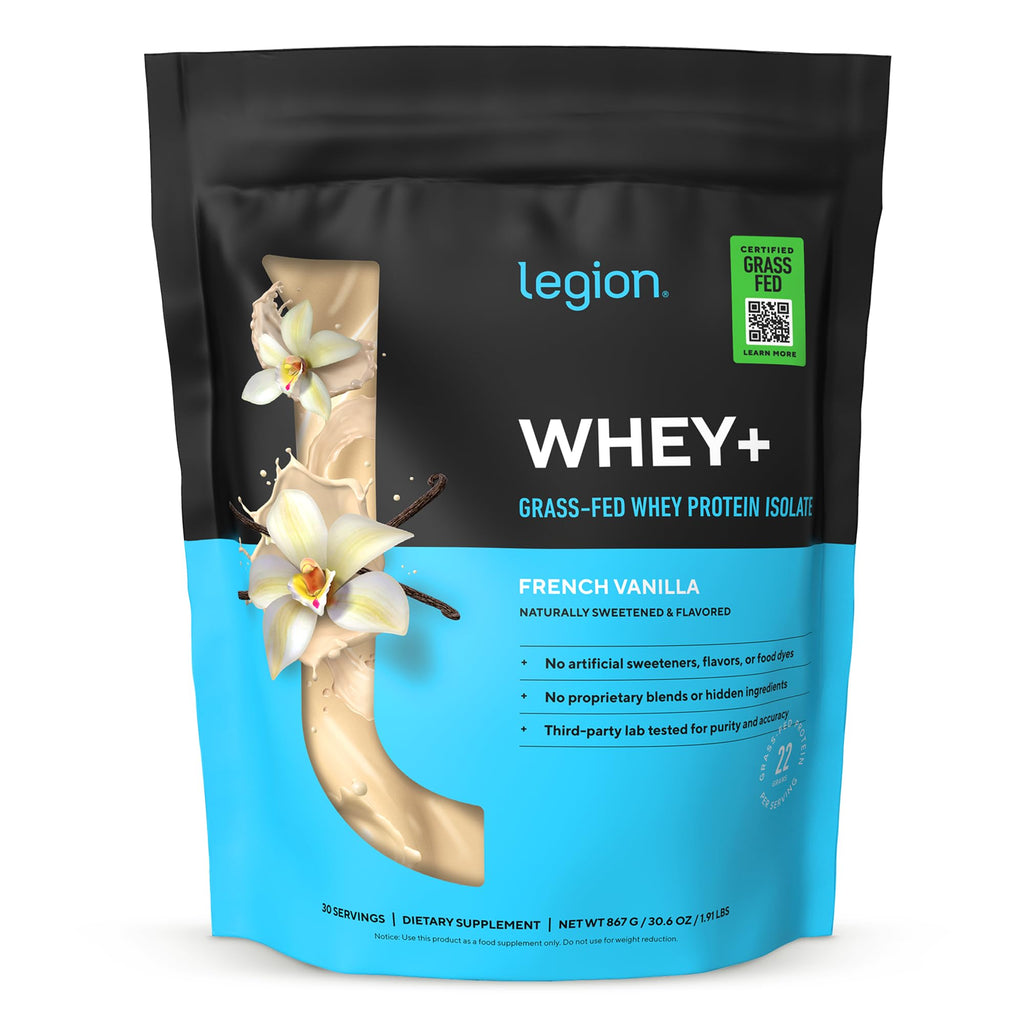 LEGION Whey+ Isolate Powder - Grass-Fed, Lactose-Free

