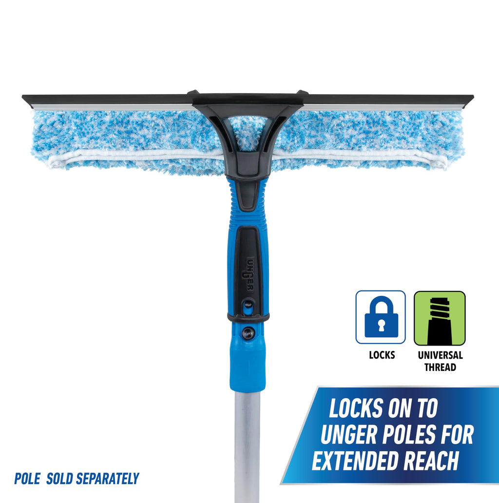 Unger 2-in-1 Window Cleaning Tool – Squeegee & Scrubber

