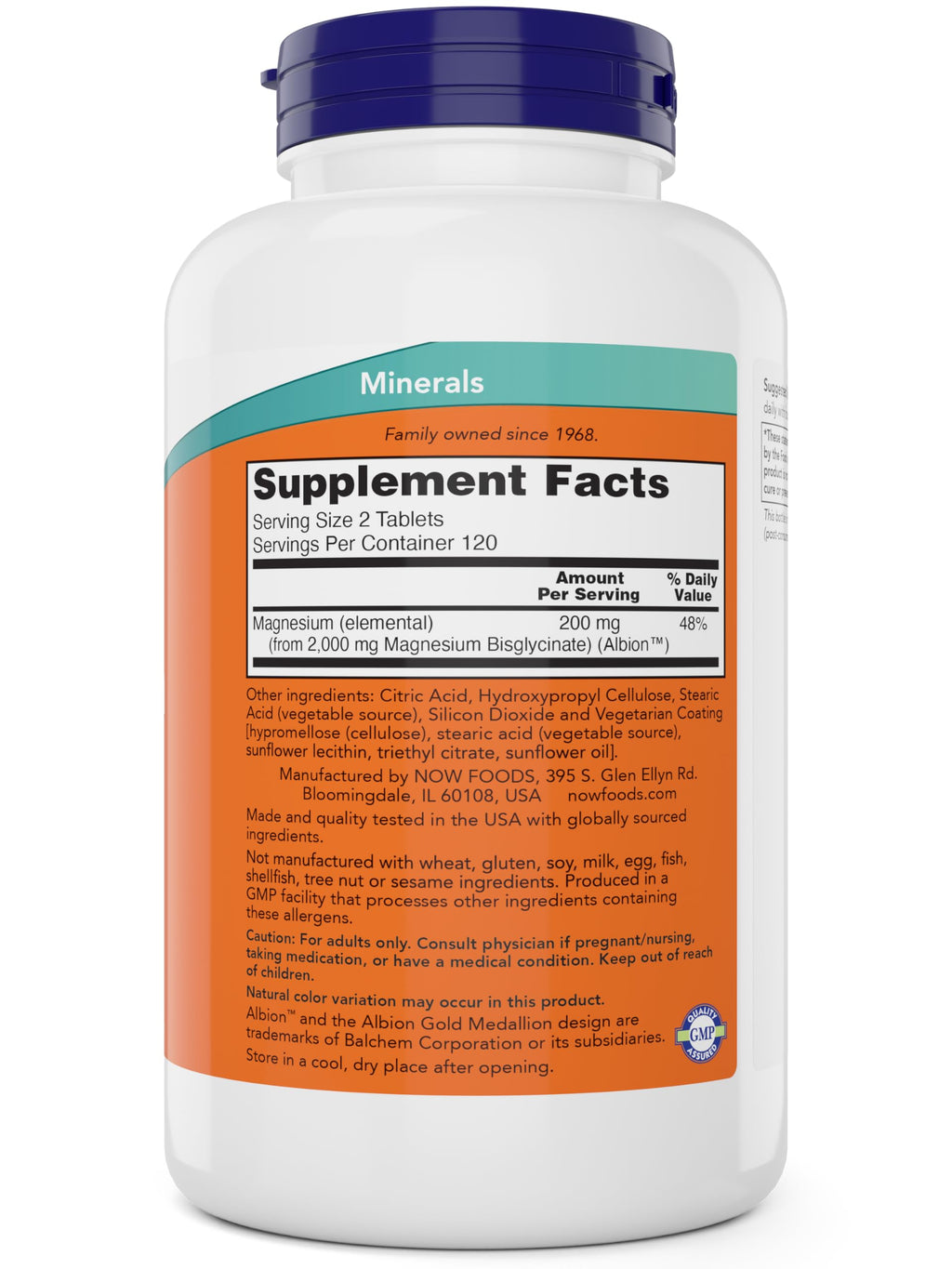 NOW Foods Magnesium Glycinate Supplement | Non-GMO

