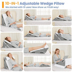 Sasttie Wedge Pillow Set with Memory Foam Neck Cushion

