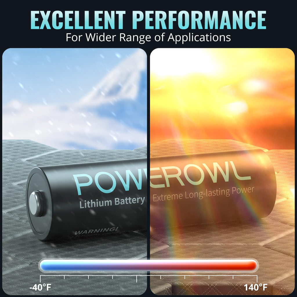 Powerowl AA Lithium Battery 1.5V Non-Rechargeable 3400mAh


