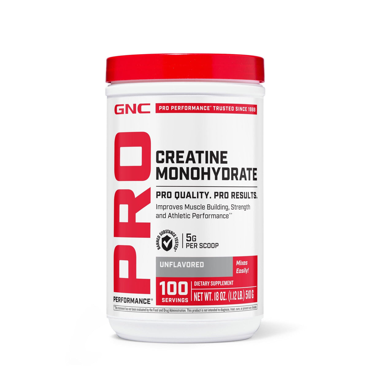 GNC Pro Performance Micronized Creatine Monohydrate Powder